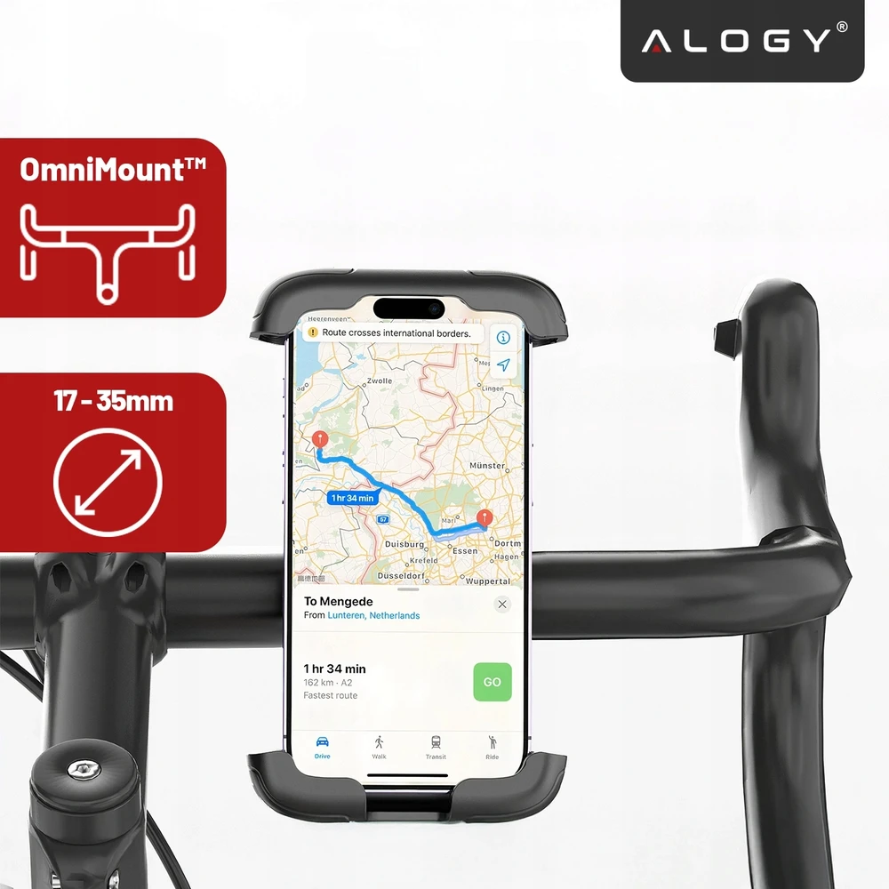 Alogy Smūgiams atsparus dviračio laikiklis motociklo telefonui ant vairo