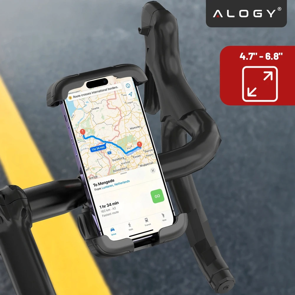 Alogy Smūgiams atsparus dviračio laikiklis motociklo telefonui ant vairo