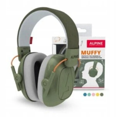 Alpine Muffy Kids klausos apsaugos priemonės, žalios