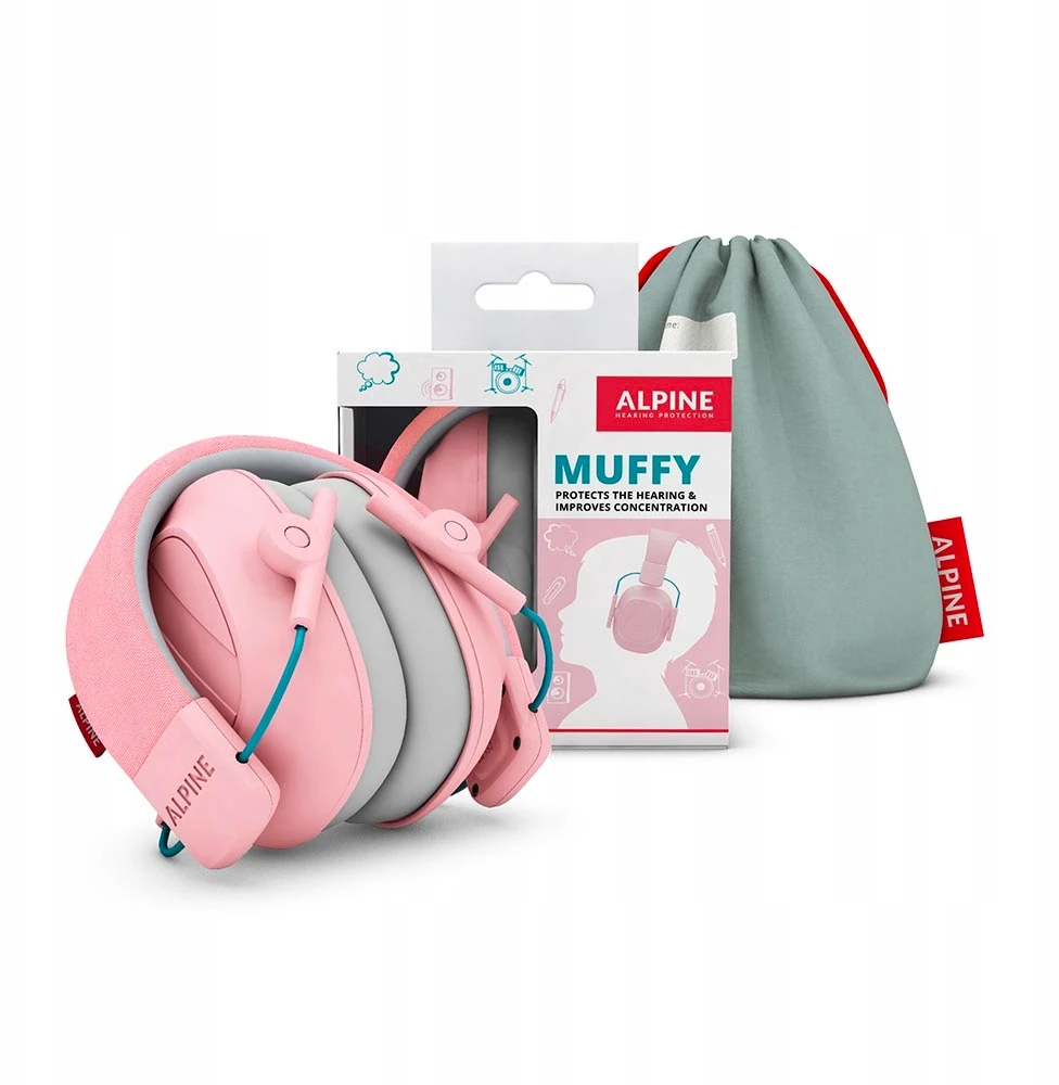 Alpine Muffy Kids klausos apsaugos priemonės, rožinės spalvos