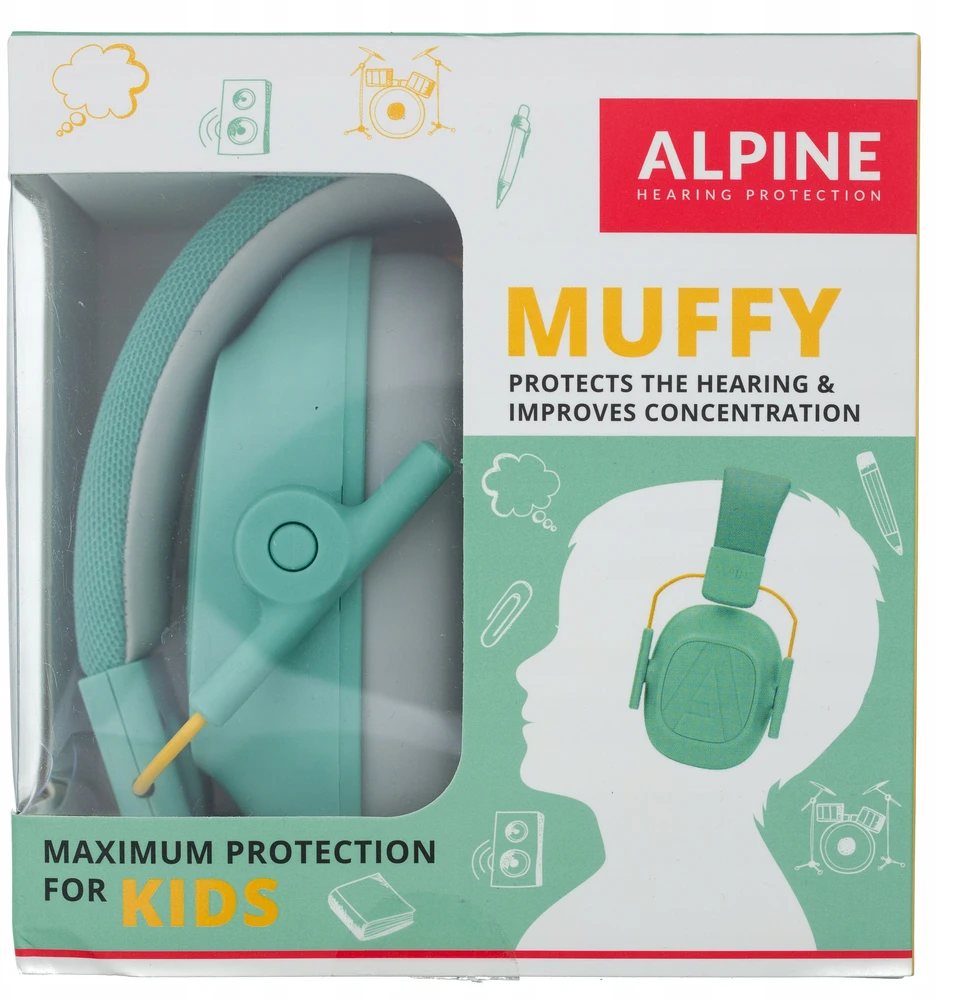 Alpine Muffy Kids klausos apsaugos priemonės, mėtų