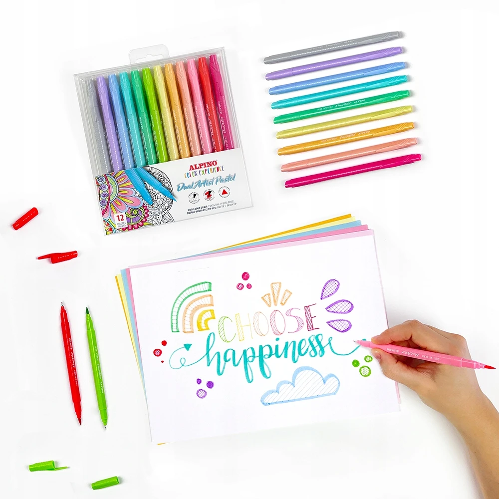 Flomasteriai ALPINO Color experience dual artist 12vnt
