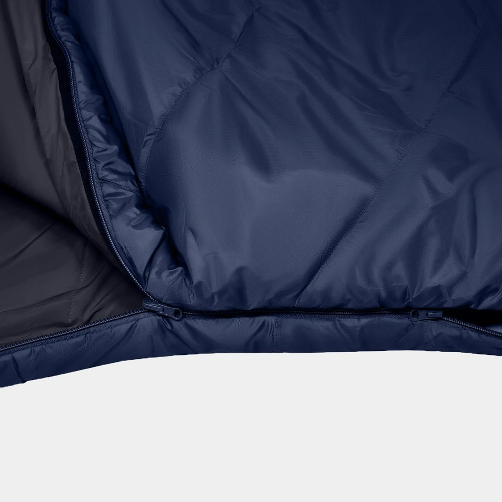 Alpinus Fiber Pro 1500 miegmaišis kairėje, tamsiai mėlyna