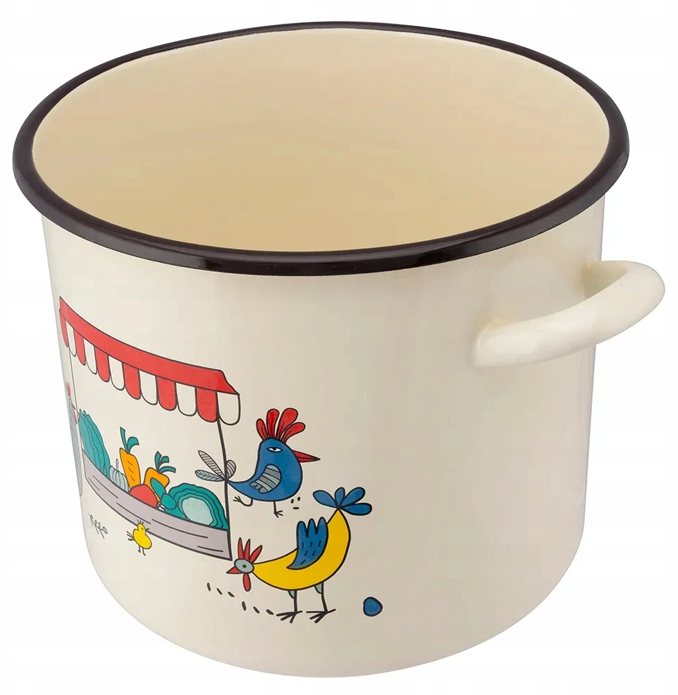 Altom Design Emaliuotas puodas su dangteliu sultiniui, dujų indukcija Silesia Kurki 10 l 25 cm