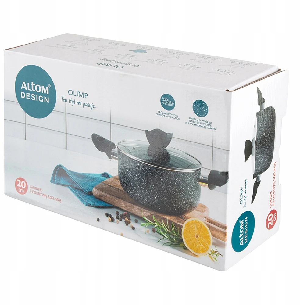 Altom Design Olimp Puodas su dangčiu, 20 cm