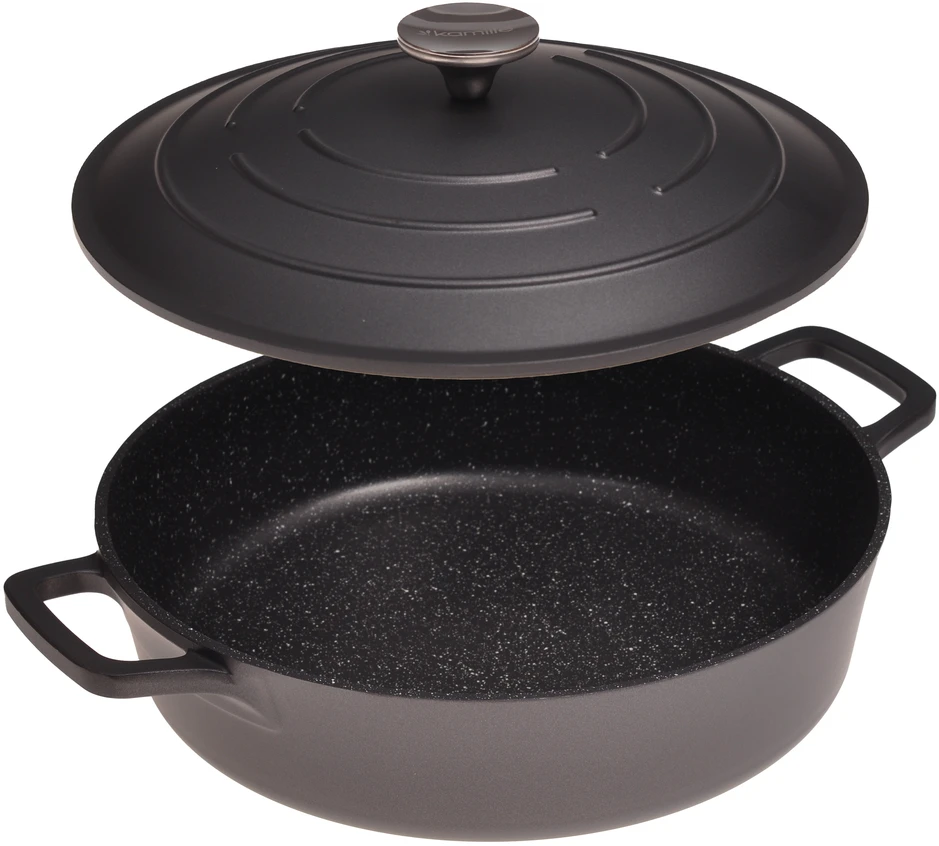 Alumininis puodas su marmurine danga Kamille 4l, 28cm, indukcijai