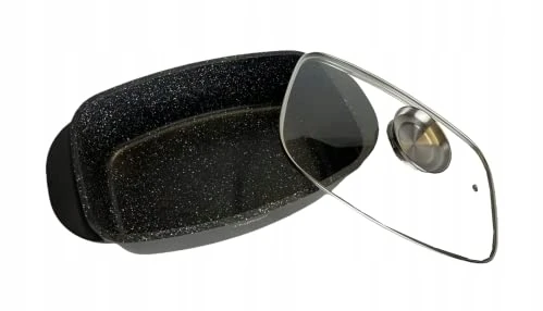 ALUMINIO MARMURINĖ LIETUS KEPINĖ 32 CM INDUKCINĖ KEPO KEPINĖ, plieninė
