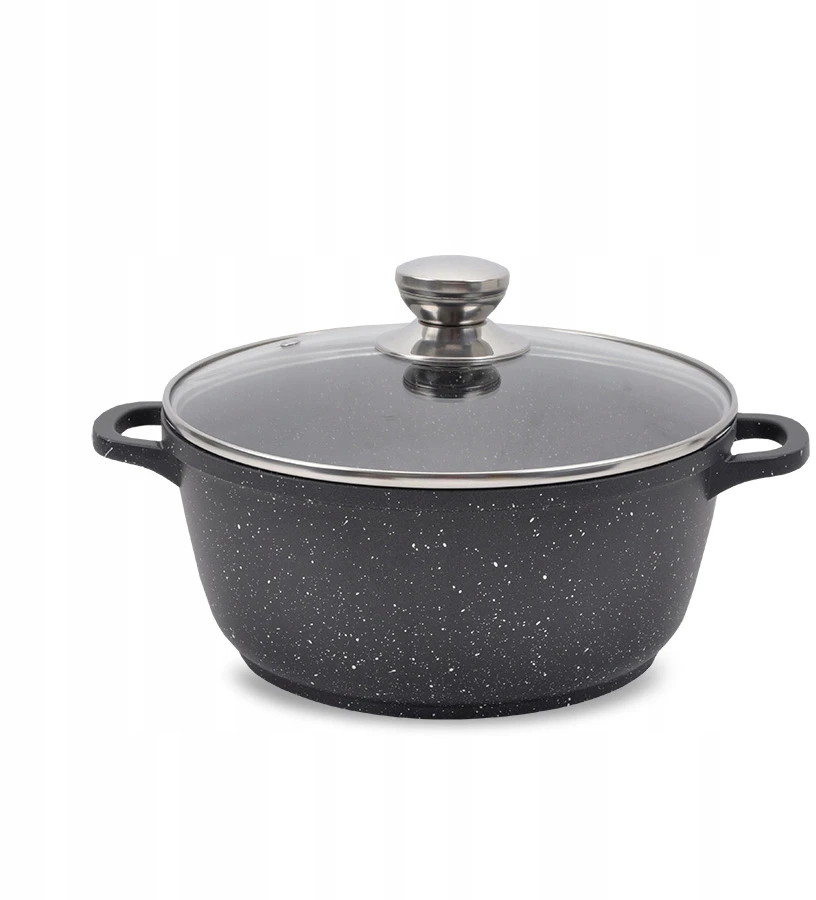 Aluminiowy Puodas su dangčiu NON-STICK indukcija 24cm 4,0l | Maestro MR-4224