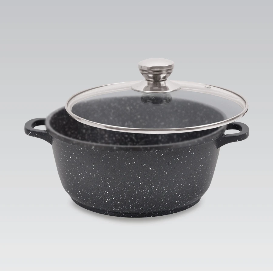 Aluminiowy Puodas su dangčiu NON-STICK indukcija 24cm 4,0l | Maestro MR-4224