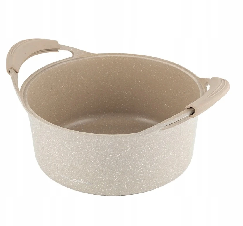 ALUMINIUMINIS PUODAS FLORINA OSLO 24cm 4,3L KREMINIS Nelipnus dangtelis