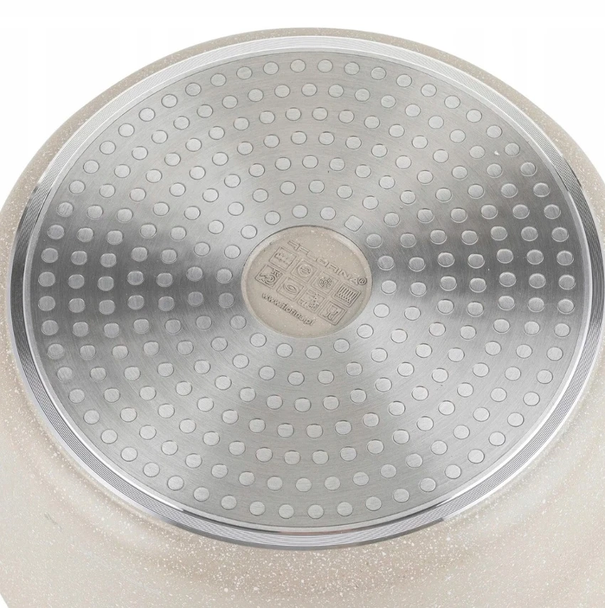 ALUMINIUMINIS PUODAS FLORINA OSLO 24cm 4,3L KREMINIS Nelipnus dangtelis