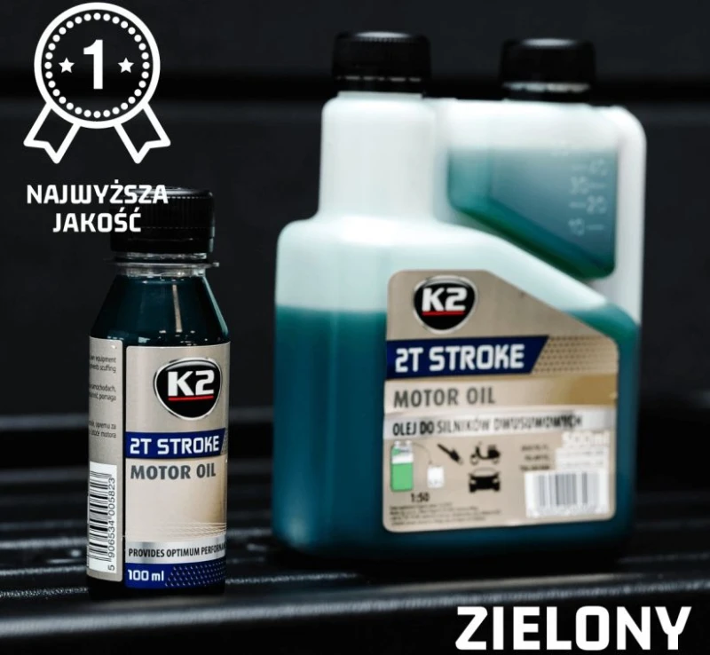 Dvitaktė pusiau sintetinė alyva K2 Žalias, 100 ml