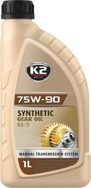 K2 75W-90 GL-5 sintetinė alyva greičių dėžei, 1 L