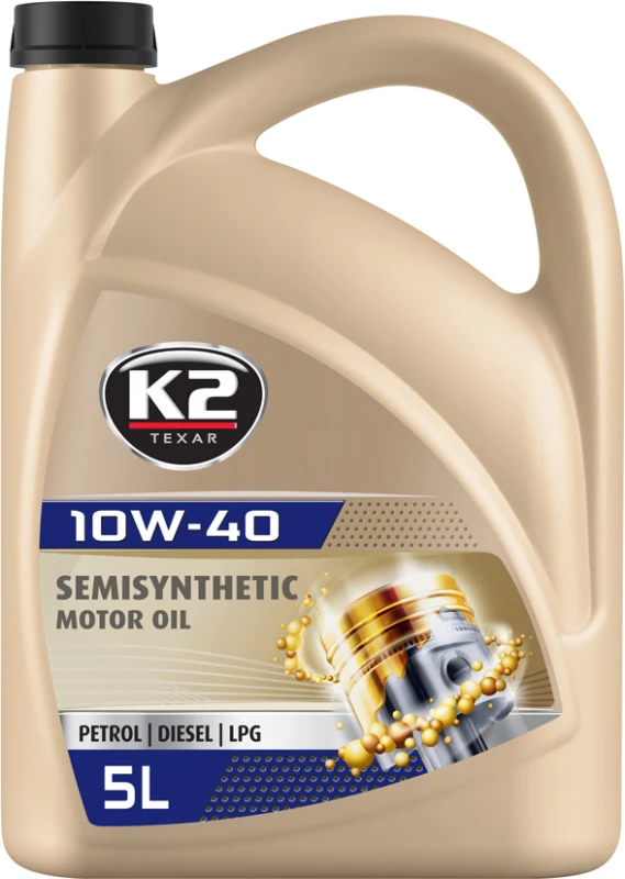K2 Semisynthetic 10W-40 pusiau sintetinė universali alyva, 5 L