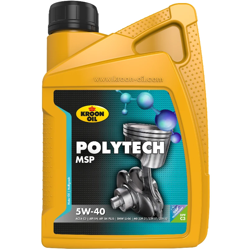 Kroon-Oil Poly Tech MSP 5W-40 variklinė alyva, 1L