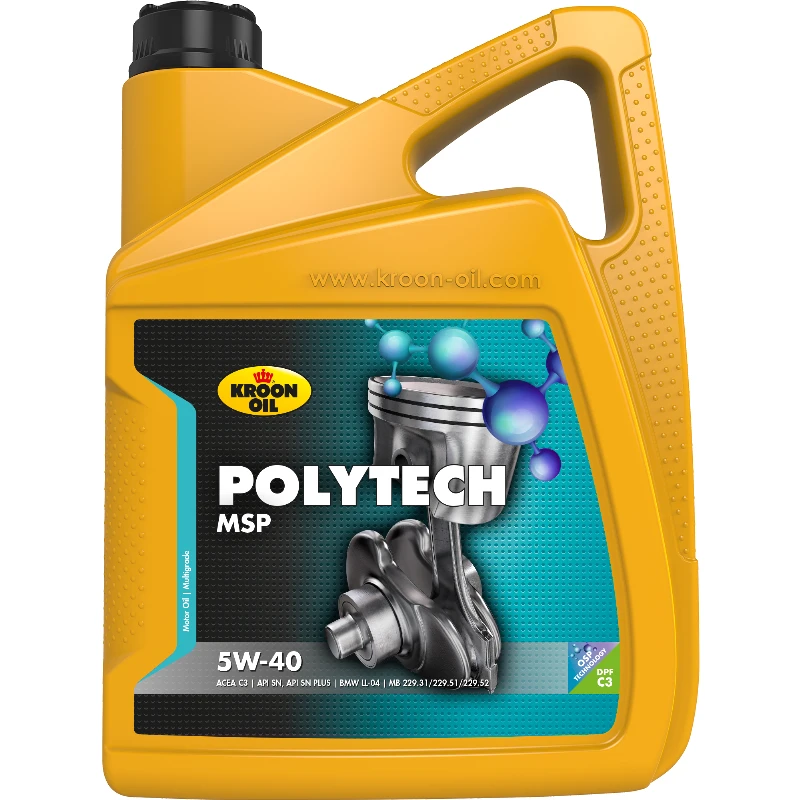 Kroon-Oil Poly Tech MSP 5W-40 variklinė alyva, 5L
