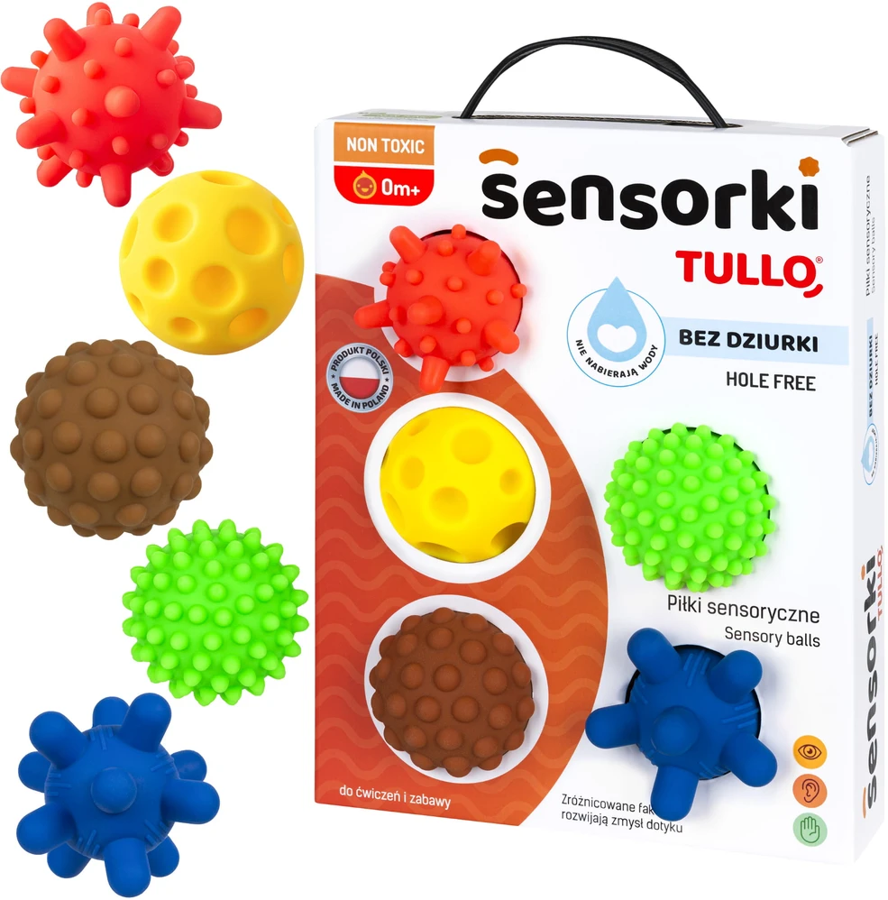 AM Tullo Sensoriniai kamuoliukai be skylučių TULLO 5 vnt.