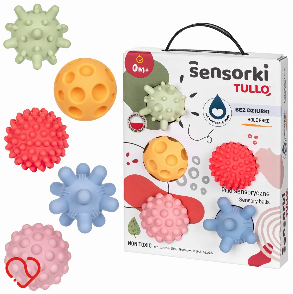 AM Tullo TULLO 496 Sensoriniai kamuoliukai Sensorki 5 vnt. be pastelinių skylių