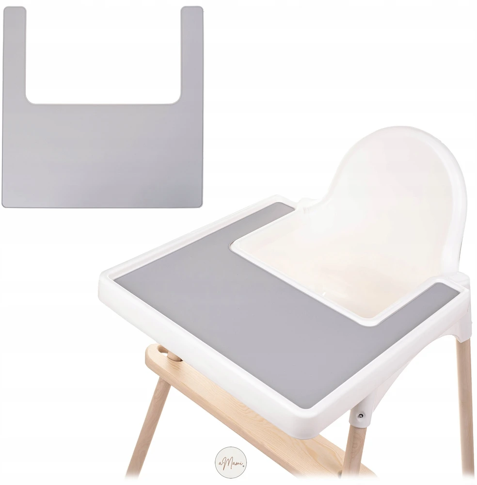 aMami silikoninis kilimėlis be BPA, skirtas IKEA Antilop kėdei, PILKA