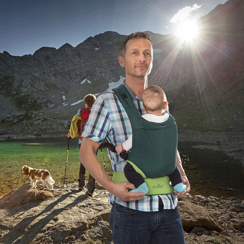 Amazonas Smart Carrier Ultra-Light apvyniojamas nešioklė, žalia, 15 kg