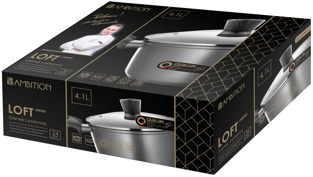 Ambition 22868 LOFT PUODAS SU DANČIU ALUMINIU IND 4,1 L