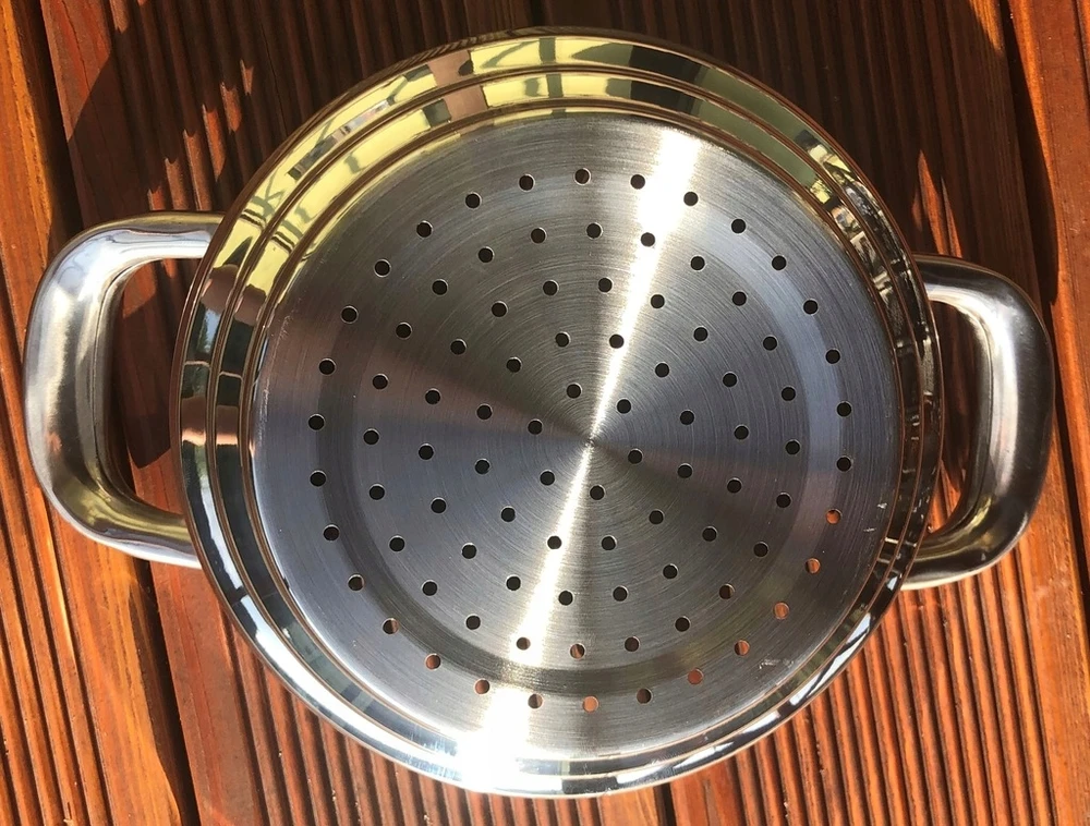Ambition GARAVIMAS Plieninis sietelis, skirtas PUODUI 20, 18, 16 cm OLDMAN STEEL