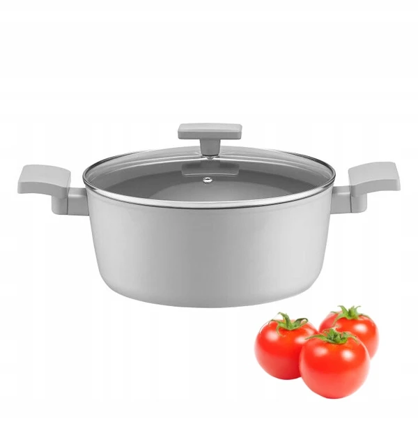 AMBITION GRIS PUODAS SU DANGIU 20 CM 2,2 L ALUMINIUM INDUCTION QUALUM BASIC
