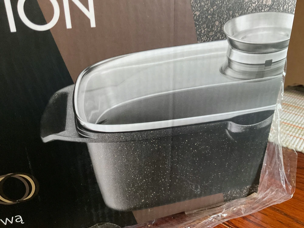 Ambition Keptuvė su dangčiu, žąsų orkaitė, aliuminio keptuvė, dengta, indukcinė, 32 cm, 4,8 l