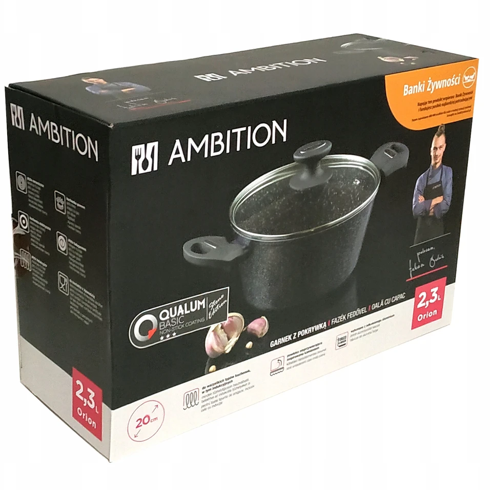 Ambition Orion puodas su dangteliu 2,3l 20cm