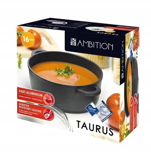 Dajar AMBITION puodas su dangčiu Taurus, 16 cm, 1,25 l
