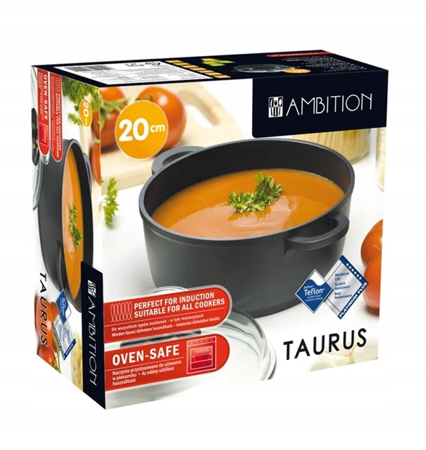 AMBITION puodas su dangčiu Taurus, 20 cm, 2,1 l