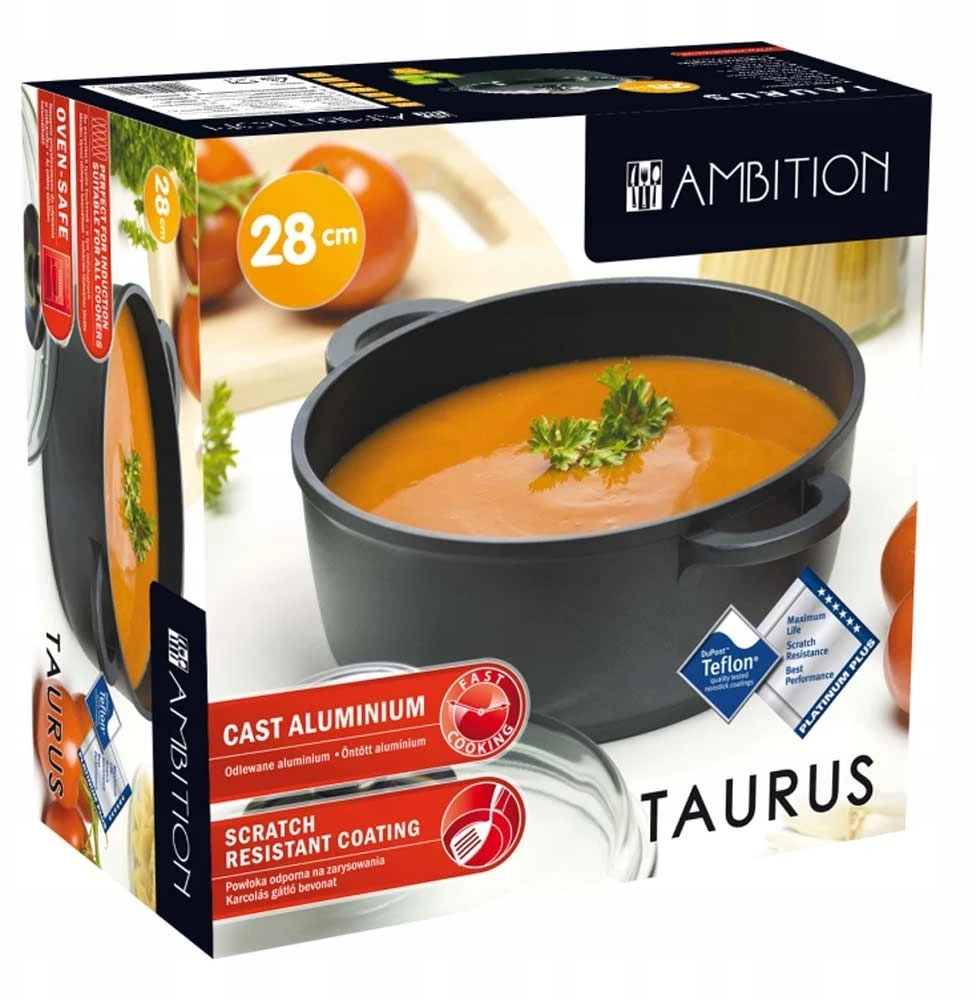 Dajar AMBITION puodas su dangčiu Taurus, 28 cm, 6,5 l