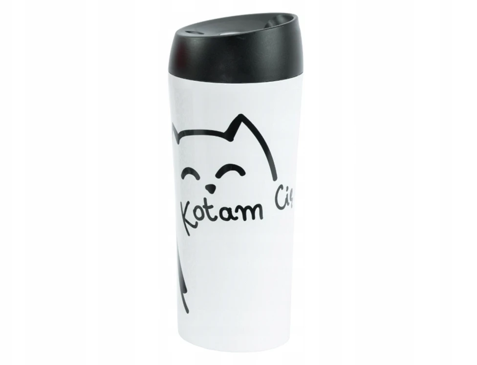 Ambition termopuodelis Love Catam Cie, 400 ml, baltas/juodas