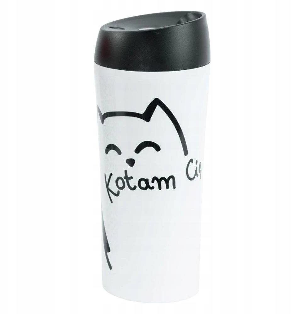 Ambition termopuodelis Love Catam Cie, 400 ml, baltas/juodas