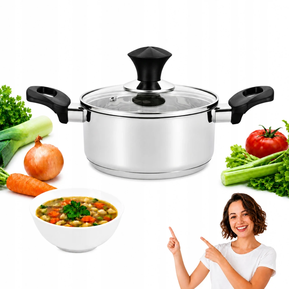AMEFA SAHARA nerūdijančiojo plieno DUJŲ INDUKCIJA SU DANGIU 16 cm 1,5 l