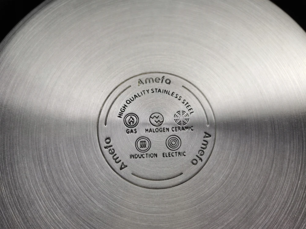 AMEFA SAHARA nerūdijančiojo plieno indukcinis puodas su dangčiu 24 cm 5,5 l