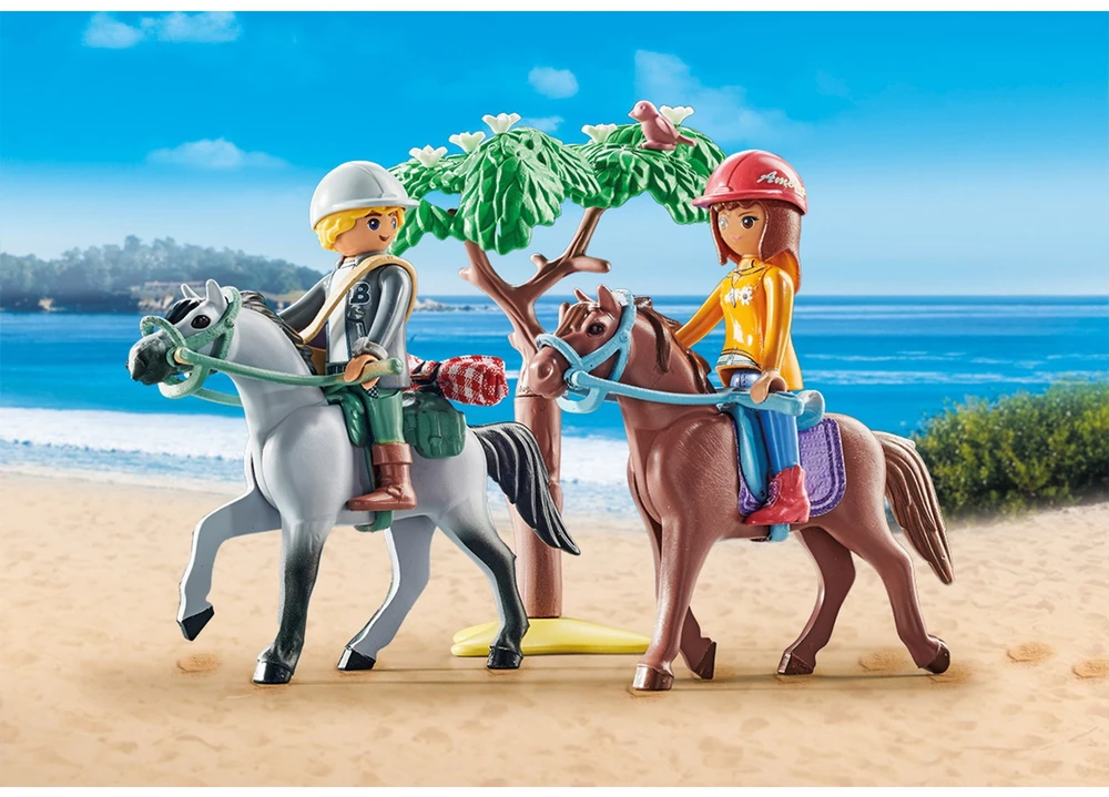 PLAYMOBIL HORSES OF WATERFALL Amelios ir Beno jodinėjimas paplūdimyje 71470