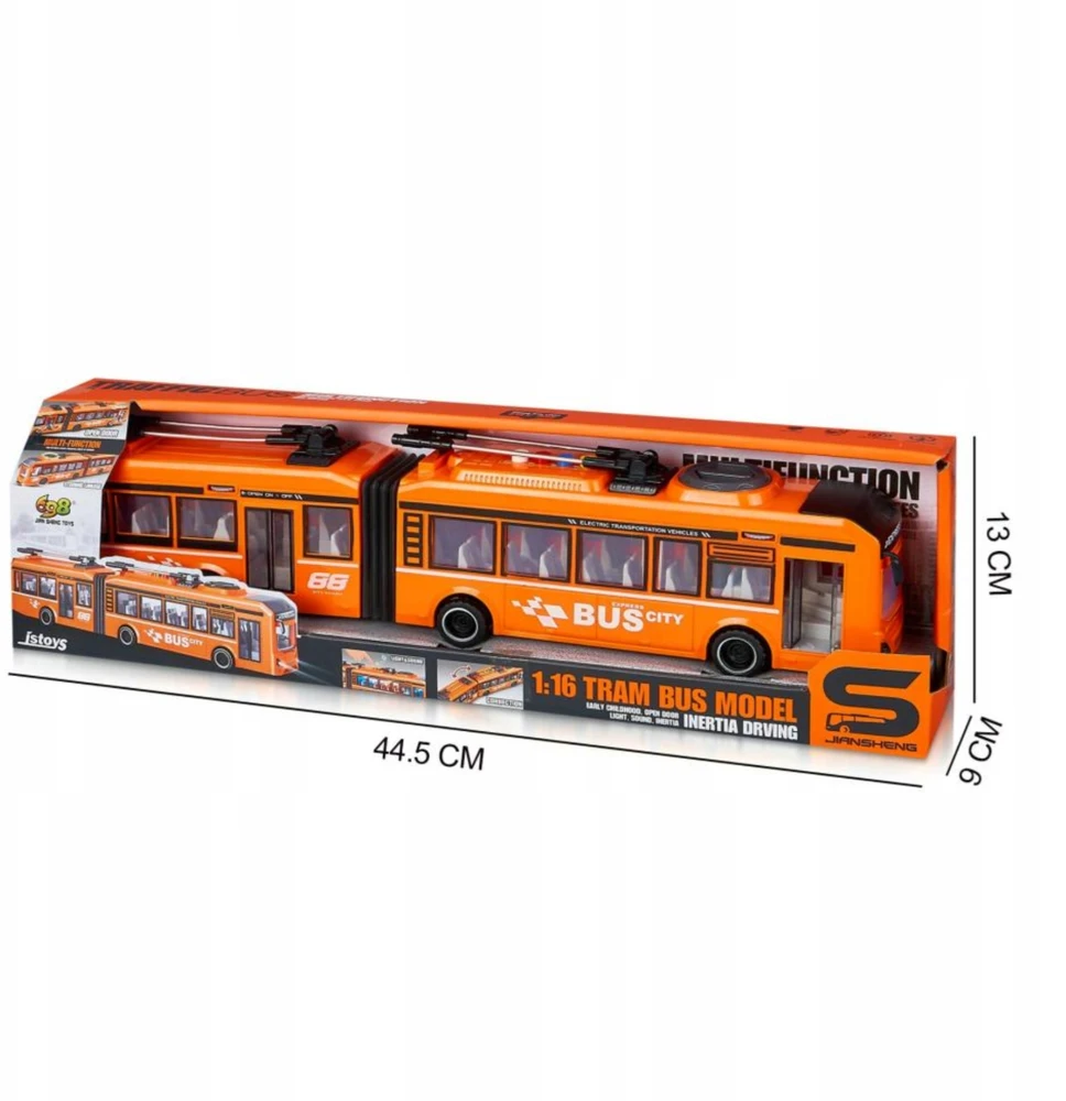 Amiku DIDELIS AUTOBUSAS GARSAS ŠVIESOS ATIDARYTA DURYS 1:16 AUTOMOBILIŲ Dovana vaikams