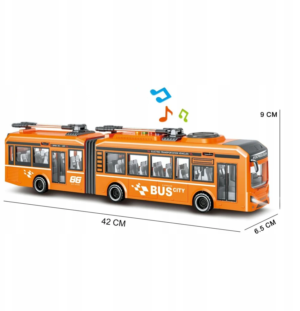 Amiku DIDELIS AUTOBUSAS GARSAS ŠVIESOS ATIDARYTA DURYS 1:16 AUTOMOBILIŲ Dovana vaikams