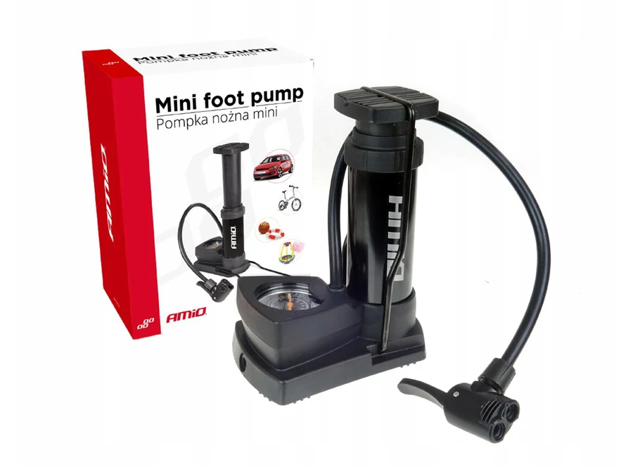 Mini kojinė pompa su manometru PU03, AMIO-02147