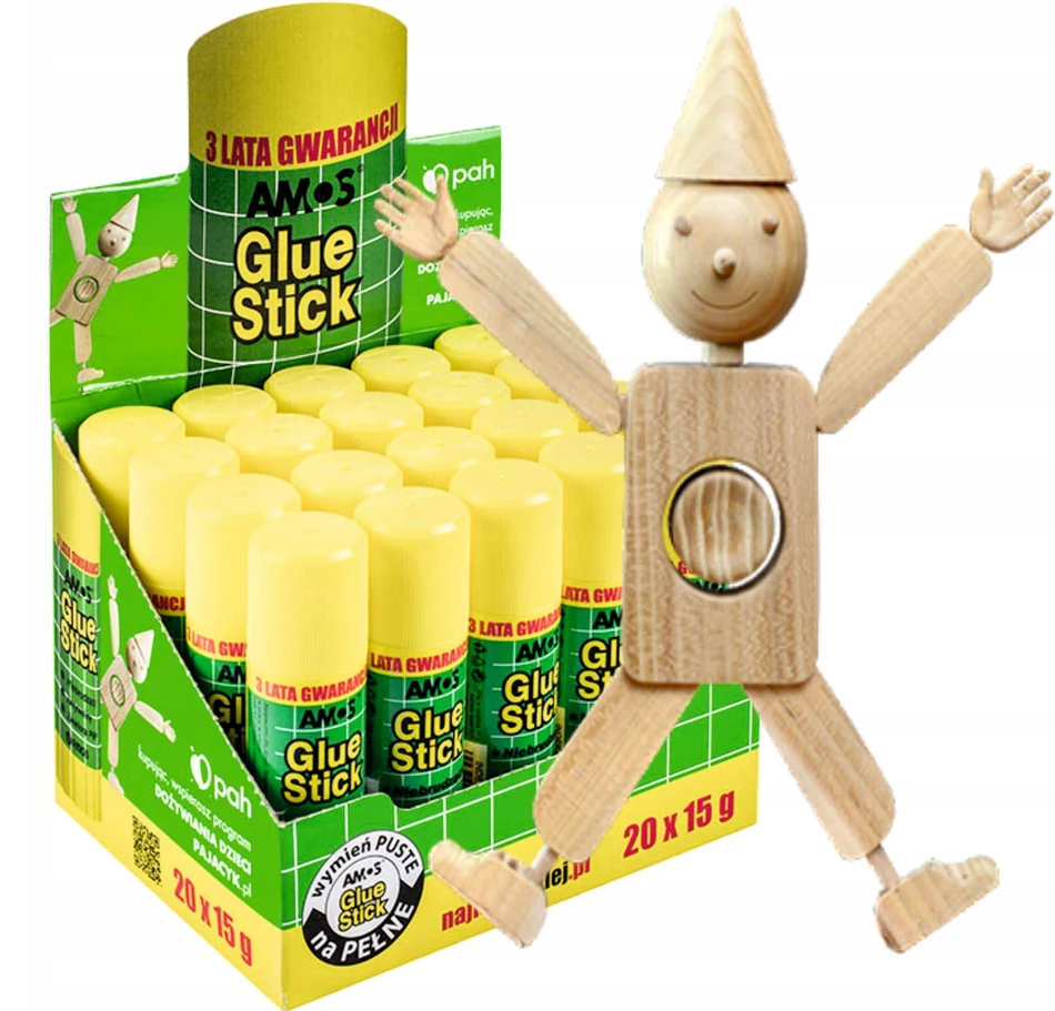 AMOS GLUE 15g ORIGINAL (EKRANAS 20vnt) originalus su marionete
