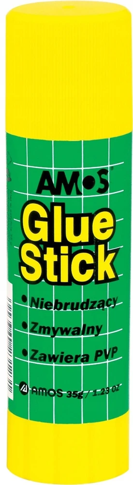 Amos Glue Stick 35g Mokyklinis biuras Efektyvus Vaikams Stiprus 12 vnt