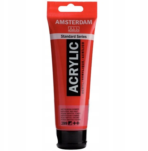 Amsterdam Akriliniai Dažai, Tamsiai Raudoni Ftalatai, 120 ml