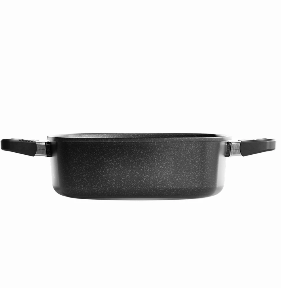 Amt Gastroguss Didelis AMT kvadratinis puodas su nepridegančia danga, 28 cm, BE INDUKCIJOS