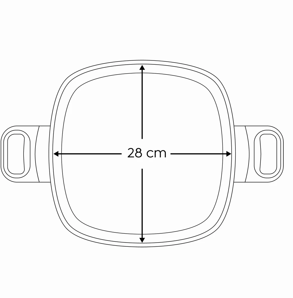 Amt Gastroguss Didelis AMT kvadratinis puodas su nepridegančia danga, 28 cm, BE INDUKCIJOS