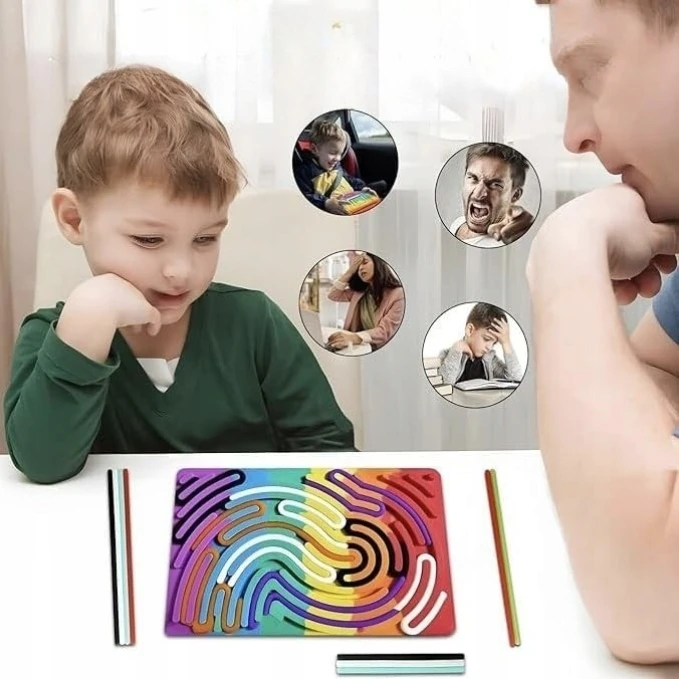 AMT Sensorinis žaislas, silikoninė antistresinė lenta, dvipusė, autizmo ADHD