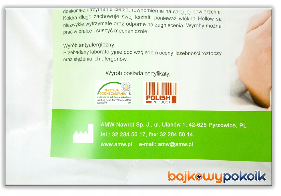 AMW Medicininė antklodė 100x135, balta, antialerginė vaikams