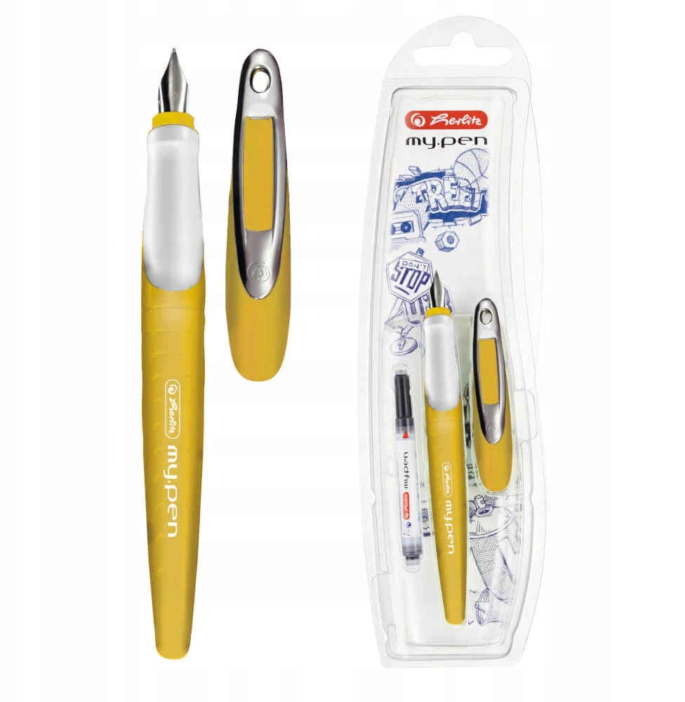 Amžinas rašiklis Herlitz My.pen, morkų ir baltos spalvos