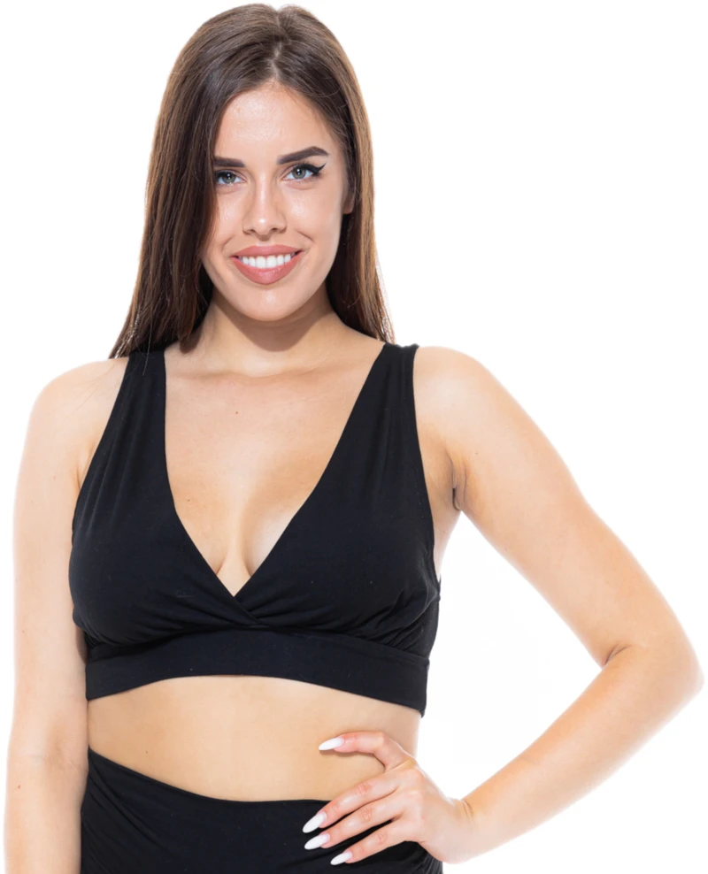 Anda Nėščiųjų žindymo liemenėlė Fitness wrap juoda M
