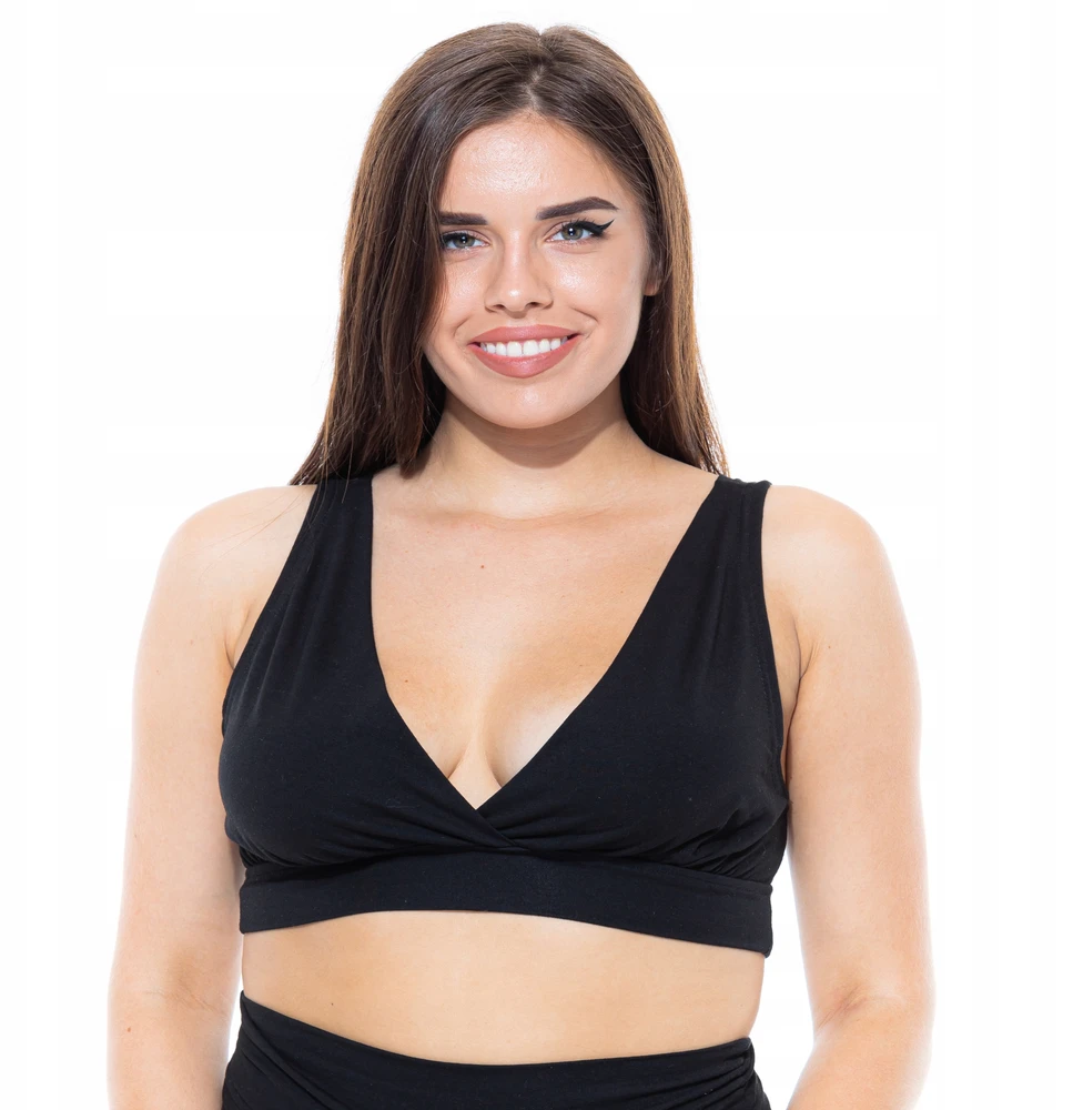 Anda Nėščiųjų žindymo liemenėlė Fitness wrap juoda M